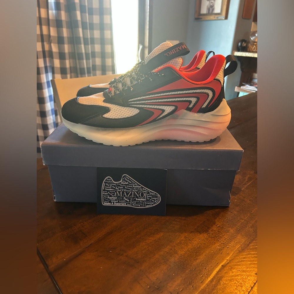 Mazino Krypton-005 Sneakers Black/White/Red Men’s Size 9.5 – New in Box